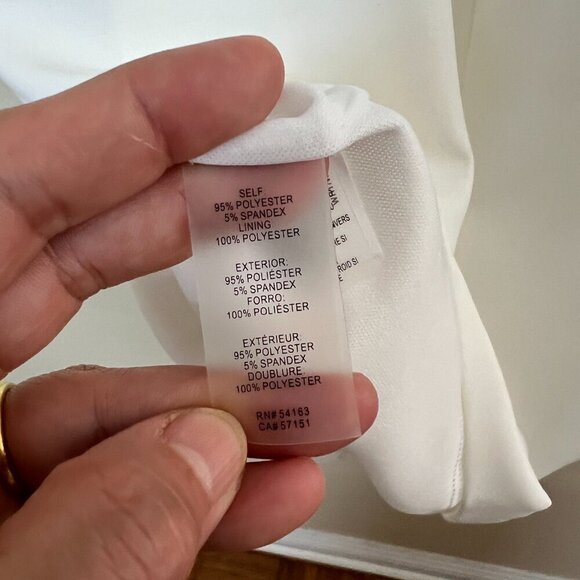 GUESS Spaghetti Strap Square Neck Short Cocktail Body Con Dress Sz 14 in White - Picture 8 of 10